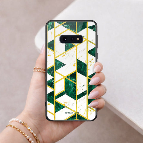 Samsung Galaxy S10e Cover - O'Nation Shades of Marble Series - HQ Ultra Shine Premium Infinity Glass Soft Silicon Borders Case
