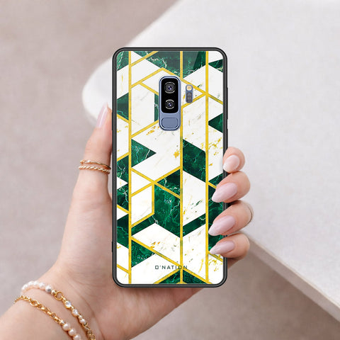 Samsung Galaxy S9 Plus Cover - O'Nation Shades of Marble Series - HQ Ultra Shine Premium Infinity Glass Soft Silicon Borders Case