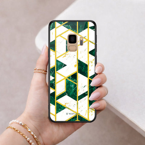 Samsung Galaxy S9 Cover - O'Nation Shades of Marble Series - HQ Ultra Shine Premium Infinity Glass Soft Silicon Borders Case