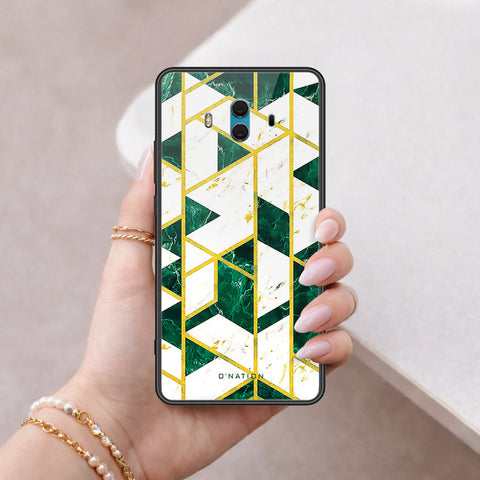 Huawei Mate 10 Cover - O'Nation Shades of Marble Series - HQ Ultra Shine Premium Infinity Glass Soft Silicon Borders Case