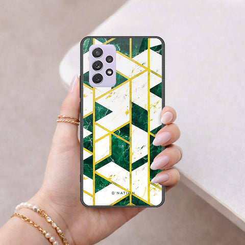 Samsung Galaxy A72 Cover - O'Nation Shades of Marble Series - HQ Ultra Shine Premium Infinity Glass Soft Silicon Borders Case