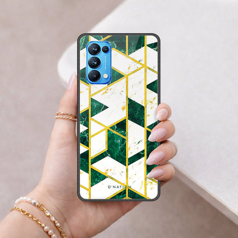 Oppo Reno 5 Pro 5G Cover - O'Nation Shades of Marble Series - HQ Ultra Shine Premium Infinity Glass Soft Silicon Borders Case