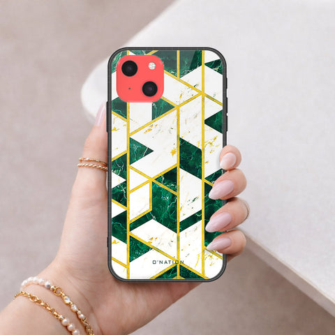 iPhone 13 Mini Cover - O'Nation Shades of Marble Series - HQ Ultra Shine Premium Infinity Glass Soft Silicon Borders Case