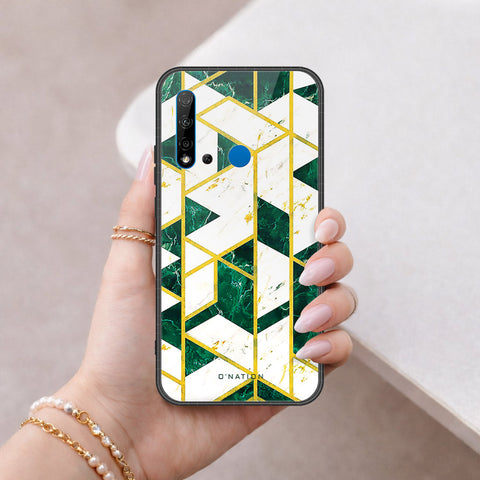 Huawei P20 Lite 2019 Cover - O'Nation Shades of Marble Series - HQ Ultra Shine Premium Infinity Glass Soft Silicon Borders Case