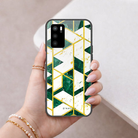 Oppo A16 Cover - O'Nation Shades of Marble Series - HQ Ultra Shine Premium Infinity Glass Soft Silicon Borders Case