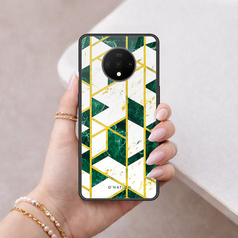 OnePlus 7T Cover - O'Nation Shades of Marble Series - HQ Ultra Shine Premium Infinity Glass Soft Silicon Borders Case