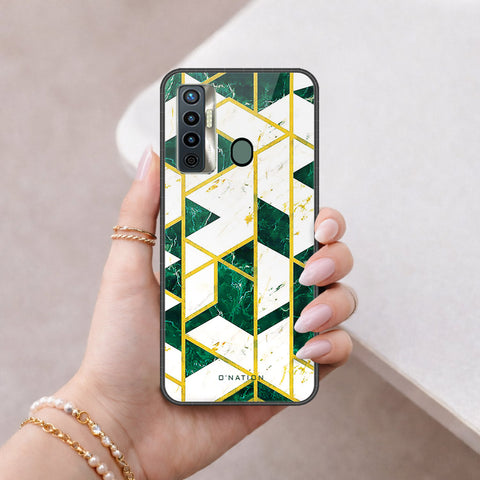 Tecno Camon 17 Cover - O'Nation Shades of Marble Series - HQ Ultra Shine Premium Infinity Glass Soft Silicon Borders Case