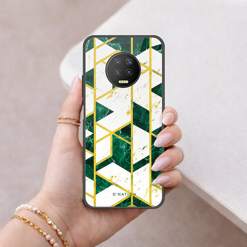 Infinix Note 7 Cover - O'Nation Shades of Marble Series - HQ Ultra Shine Premium Infinity Glass Soft Silicon Borders Case