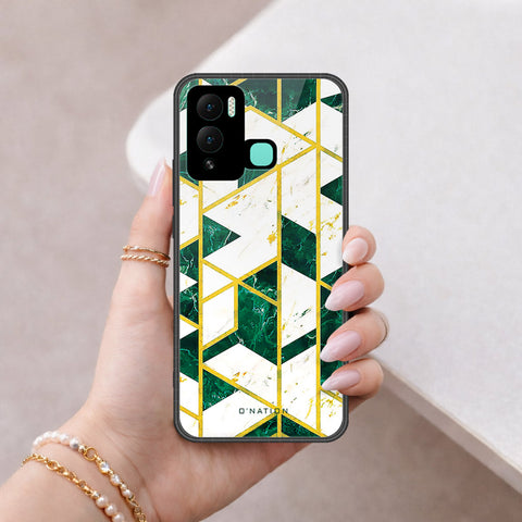 Infinix Hot 12 Play Cover - O'Nation Shades of Marble Series - HQ Ultra Shine Premium Infinity Glass Soft Silicon Borders Case