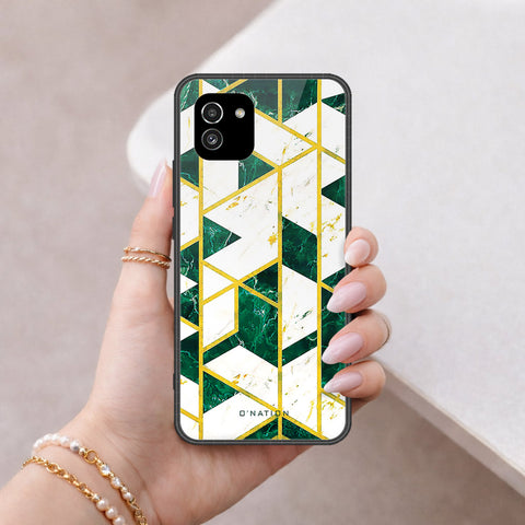 Samsung Galaxy A03 Cover - O'Nation Shades of Marble Series - HQ Ultra Shine Premium Infinity Glass Soft Silicon Borders Case