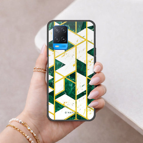 Oppo A54 4G Cover - O'Nation Shades of Marble Series - HQ Ultra Shine Premium Infinity Glass Soft Silicon Borders Case