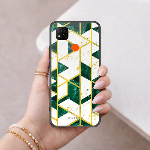 Xiaomi Redmi 9C Cover - O'Nation Shades of Marble Series - HQ Ultra Shine Premium Infinity Glass Soft Silicon Borders Case
