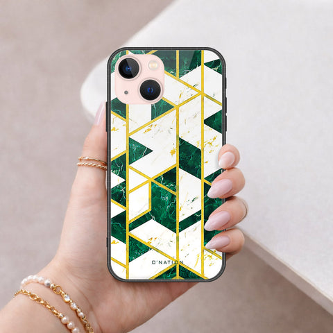 iPhone 14 - O'Nation Shades of Marble Series - HQ Ultra Shine Premium Infinity Glass Soft Silicon Borders Case