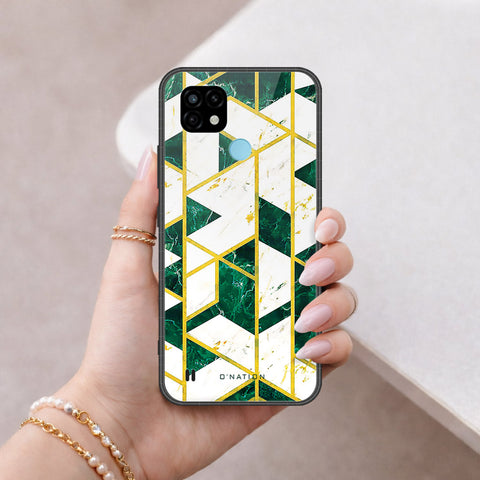 Realme C21 Cover - O'Nation Shades of Marble Series - HQ Ultra Shine Premium Infinity Glass Soft Silicon Borders Case