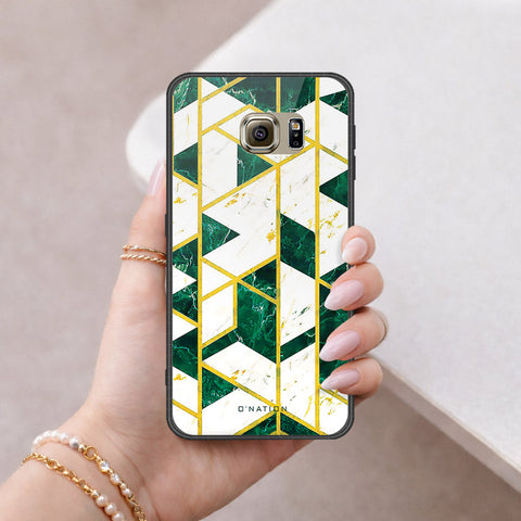Samsung Galaxy S6 Cover - O'Nation Shades of Marble Series - HQ Ultra Shine Premium Infinity Glass Soft Silicon Borders Case