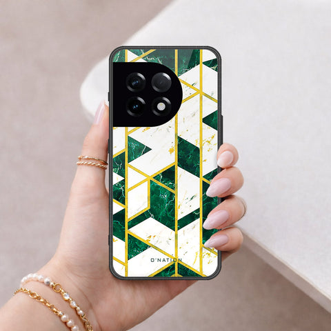 OnePlus 11 Cover - O'Nation Shades of Marble Series - HQ Ultra Shine Premium Infinity Glass Soft Silicon Borders Case