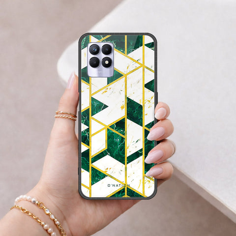 Realme 8i Cover - O'Nation Shades of Marble Series - HQ Ultra Shine Premium Infinity Glass Soft Silicon Borders Case