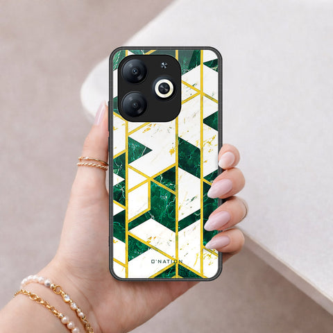 Infinix Smart 8 Plus Cover - O'Nation Shades of Marble Series - HQ Ultra Shine Premium Infinity Glass Soft Silicon Borders Case