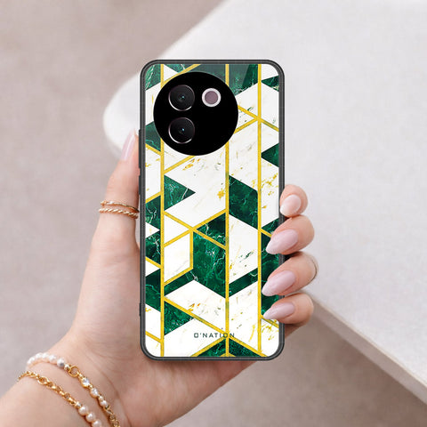 Vivo V30e Cover - O'Nation Shades of Marble Series - HQ Ultra Shine Premium Infinity Glass Soft Silicon Borders Case