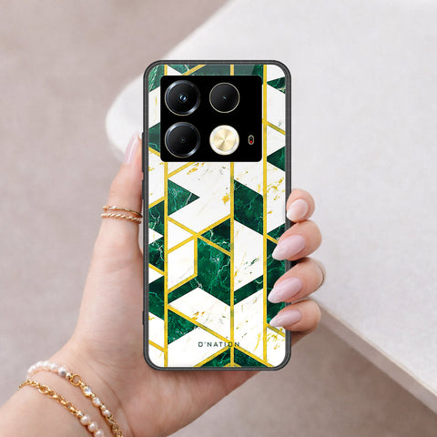 Infinix Note 40 Cover - O'Nation Shades of Marble Series - HQ Ultra Shine Premium Infinity Glass Soft Silicon Borders Case