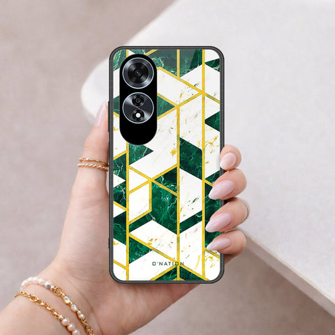 Oppo A60 Cover - O'Nation Shades of Marble Series - HQ Ultra Shine Premium Infinity Glass Soft Silicon Borders Case