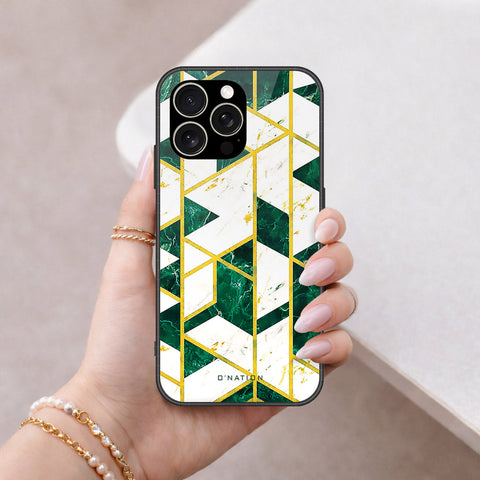 IPhone 15 Pro Cover - O'Nation Shades of Marble Series - HQ Ultra Shine Premium Infinity Glass Soft Silicon Borders Case