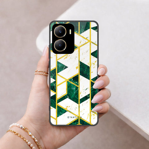Vivo Y16 Cover - O'Nation Shades of Marble Series - HQ Ultra Shine Premium Infinity Glass Soft Silicon Borders Case