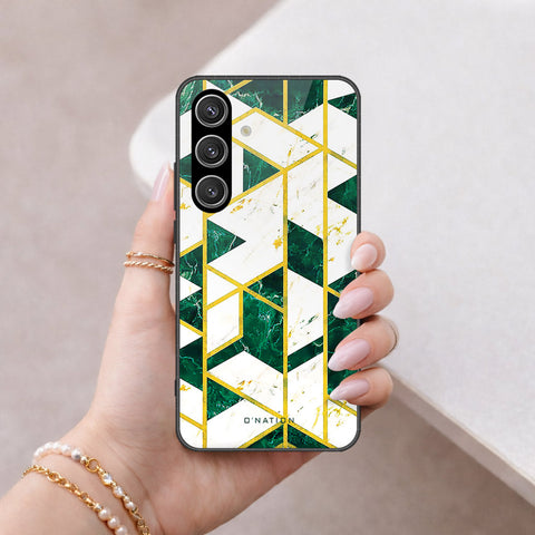 Samsung Galaxy S24 Cover - O'Nation Shades of Marble Series - HQ Ultra Shine Premium Infinity Glass Soft Silicon Borders Case