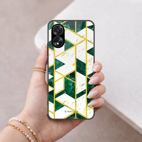 Oppo A18 Cover - O'Nation Shades of Marble Series - HQ Ultra Shine Premium Infinity Glass Soft Silicon Borders Case
