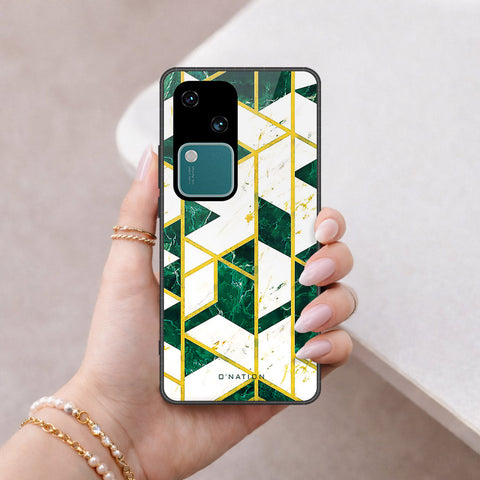 Vivo S18 Cover - O'Nation Shades of Marble Series - HQ Ultra Shine Premium Infinity Glass Soft Silicon Borders Case