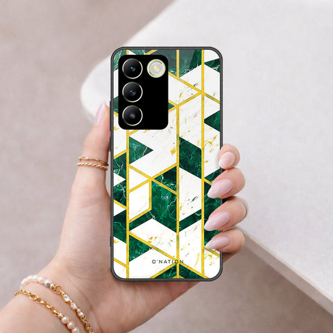 Vivo Y100 4G Cover - O'Nation Shades of Marble Series - HQ Ultra Shine Premium Infinity Glass Soft Silicon Borders Case