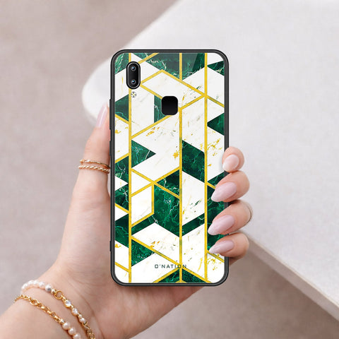 Vivo V9 Cover - O'Nation Shades of Marble Series - HQ Ultra Shine Premium Infinity Glass Soft Silicon Borders Case