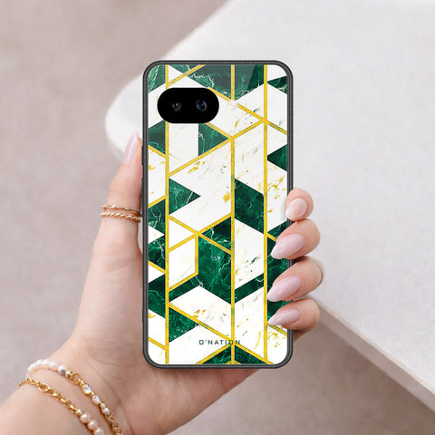 Google Pixel 9a Cover - O'Nation Shades of Marble Series - HQ Ultra Shine Premium Infinity Glass Soft Silicon Borders Case