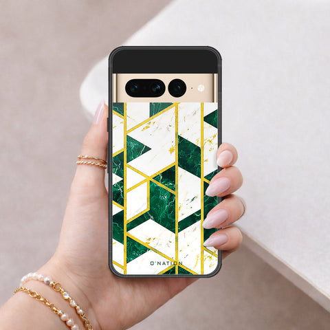 Google Pixel 7 Pro Cover - O'Nation Shades of Marble Series - HQ Ultra Shine Premium Infinity Glass Soft Silicon Borders Case