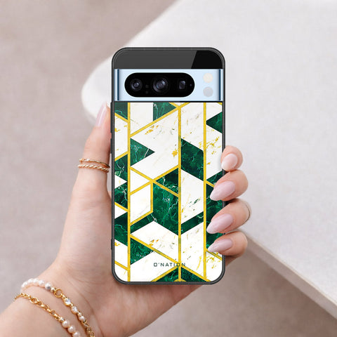 Google Pixel 8 Pro Cover - O'Nation Shades of Marble Series - HQ Ultra Shine Premium Infinity Glass Soft Silicon Borders Case