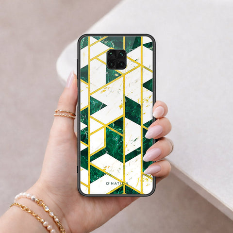 Xiaomi Redmi Note 9S Cover - O'Nation Shades of Marble Series - HQ Ultra Shine Premium Infinity Glass Soft Silicon Borders Case