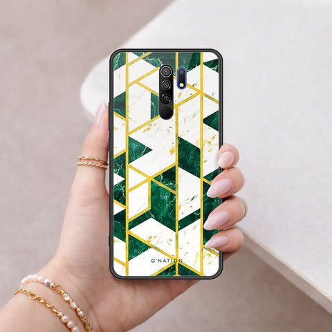 Xiaomi Redmi 9 Cover - O'Nation Shades of Marble Series - HQ Ultra Shine Premium Infinity Glass Soft Silicon Borders Case