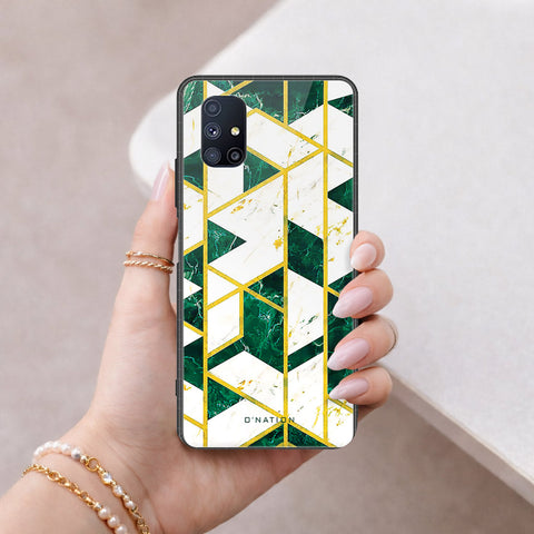 Samsung Galaxy M51 Cover - O'Nation Shades of Marble Series - HQ Ultra Shine Premium Infinity Glass Soft Silicon Borders Case