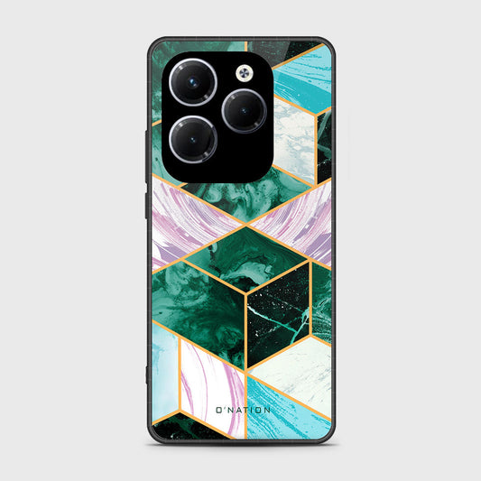 Infinix Hot 40 Pro Cover- O'Nation Shades of Marble Series - HQ Ultra Shine Premium Infinity Glass Soft Silicon Borders Case