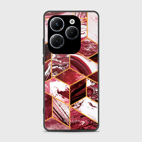Infinix Hot 40 Pro Cover- O'Nation Shades of Marble Series - HQ Ultra Shine Premium Infinity Glass Soft Silicon Borders Case