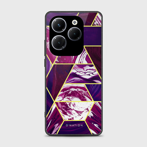 Infinix Hot 40 Pro Cover- O'Nation Shades of Marble Series - HQ Ultra Shine Premium Infinity Glass Soft Silicon Borders Case