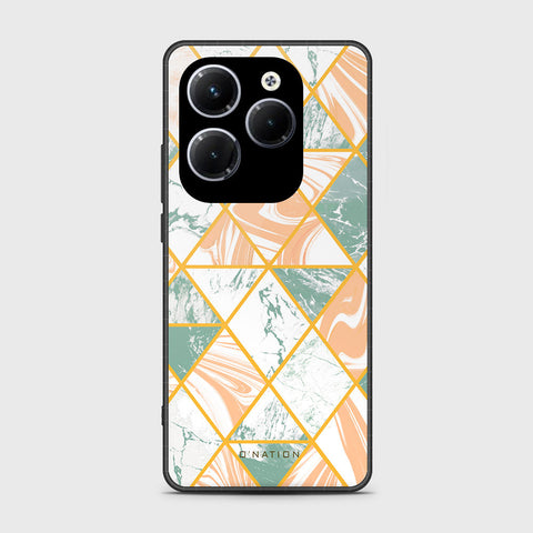 Infinix Hot 40 Pro Cover- O'Nation Shades of Marble Series - HQ Ultra Shine Premium Infinity Glass Soft Silicon Borders Case