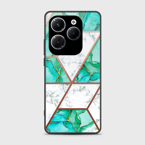 Infinix Hot 40 Pro Cover- O'Nation Shades of Marble Series - HQ Ultra Shine Premium Infinity Glass Soft Silicon Borders Case