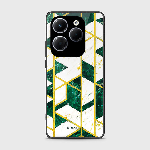 Infinix Hot 40 Pro Cover- O'Nation Shades of Marble Series - HQ Ultra Shine Premium Infinity Glass Soft Silicon Borders Case