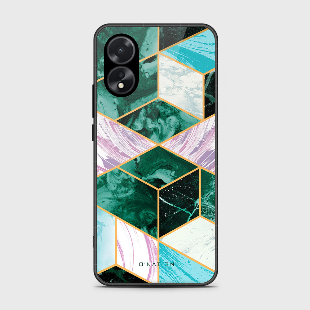 Oppo A18 Cover- O'Nation Shades of Marble Series - HQ Ultra Shine Premium Infinity Glass Soft Silicon Borders Case