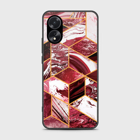 Oppo A18 Cover- O'Nation Shades of Marble Series - HQ Ultra Shine Premium Infinity Glass Soft Silicon Borders Case