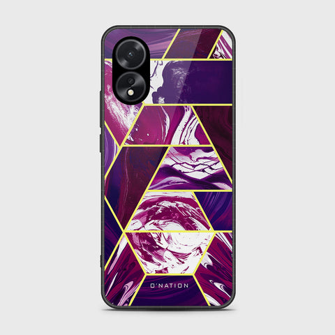 Oppo A18 Cover- O'Nation Shades of Marble Series - HQ Ultra Shine Premium Infinity Glass Soft Silicon Borders Case