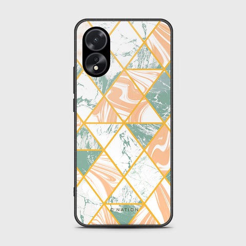 Oppo A18 Cover- O'Nation Shades of Marble Series - HQ Ultra Shine Premium Infinity Glass Soft Silicon Borders Case