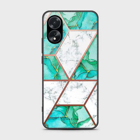 Oppo A18 Cover- O'Nation Shades of Marble Series - HQ Ultra Shine Premium Infinity Glass Soft Silicon Borders Case