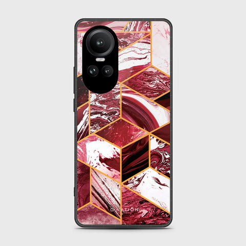 Oppo Reno 10 Pro Cover- O'Nation Shades of Marble Series - HQ Ultra Shine Premium Infinity Glass Soft Silicon Borders Case